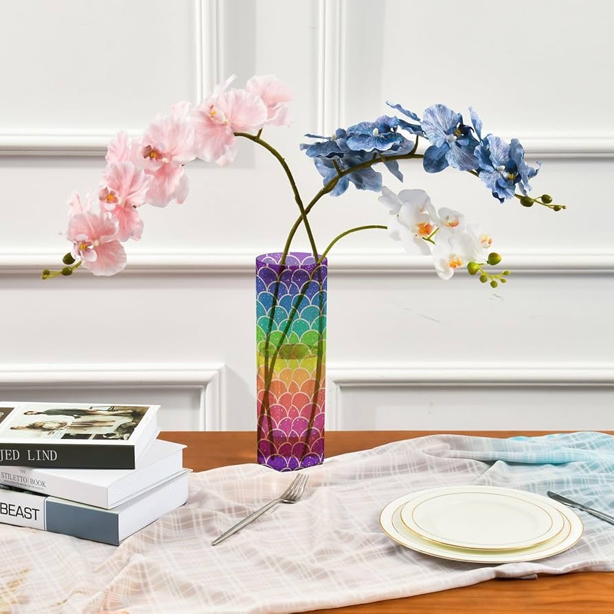 生花花器　自由花　アクリル ダイヤモンド型花瓶 ピンク 生花花器 自由花 アクリル ダイヤモンド型花瓶 ピンク